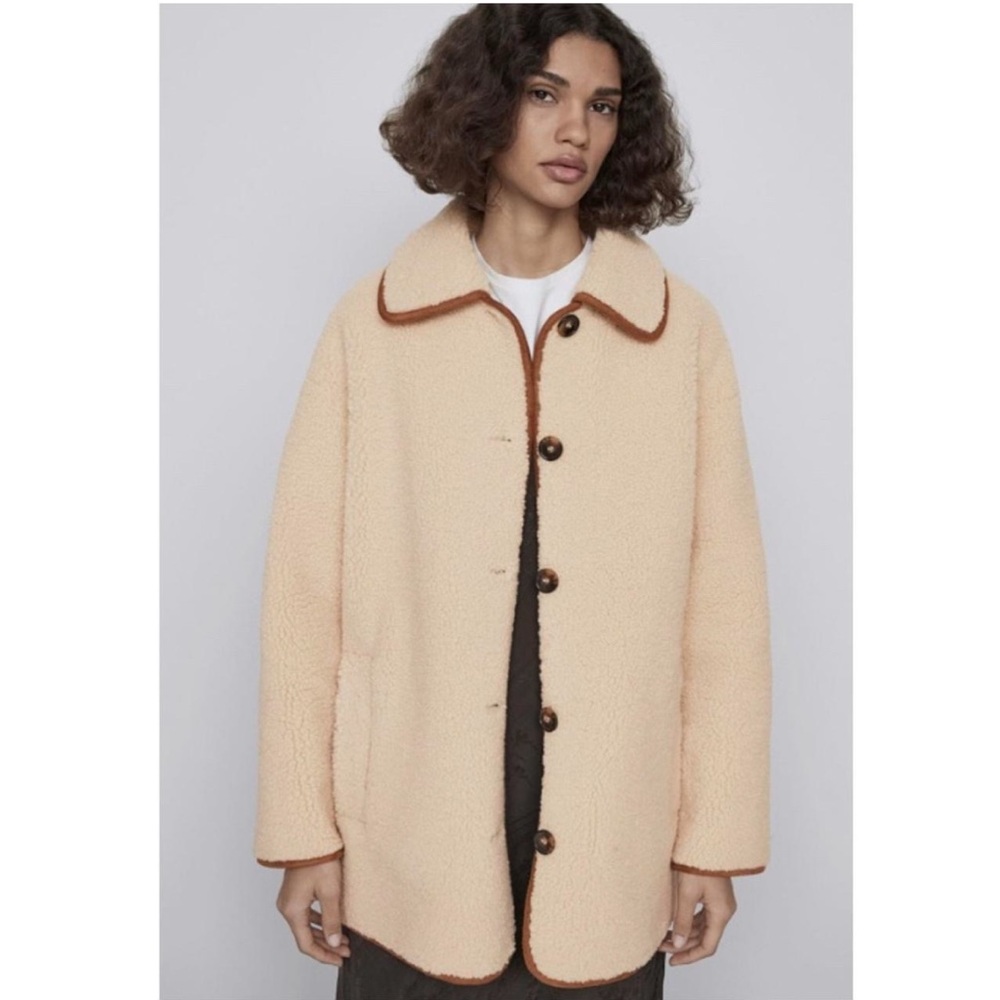 ZARA FLEECE COAT size S